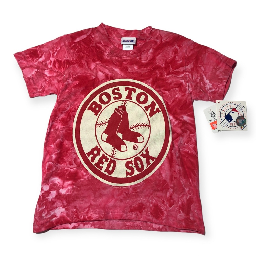 2003 Boston Red Sox Short Sleeve Shirt Girls Size XS 4 / 5 NWT Vintage Tie-dye
